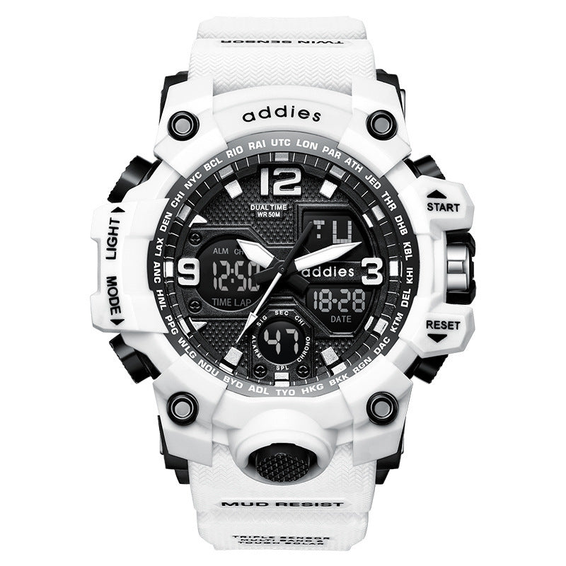 New Electronic Watch Student Multi-function Sports Dual Display