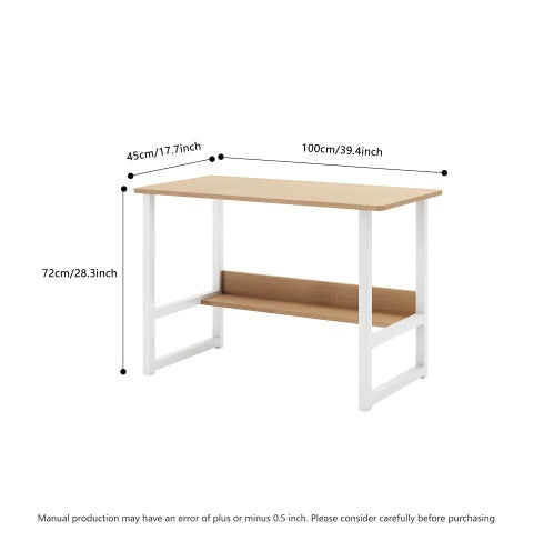 Wooden Computer Desk With Storage Rack