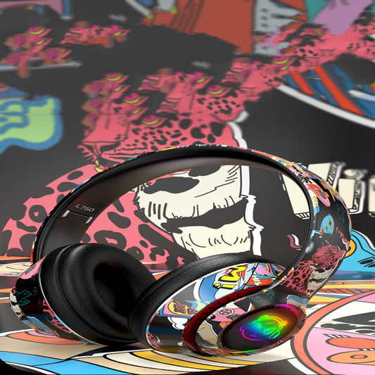 Graffiti Wireless Bluetooth Headset Mobile Phone Wireless Sports Gaming Headset