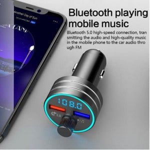 Bluetooth Transmitter Receiver Dual Usb Multifunction Car Charger