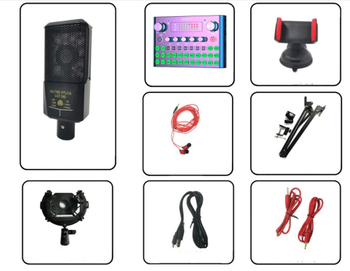 F007plus Special Live Broadcast Equipment, Sound Card, Mobile Phone, Computer, Universal Internet Celebrity Singing And Microphone Equipment