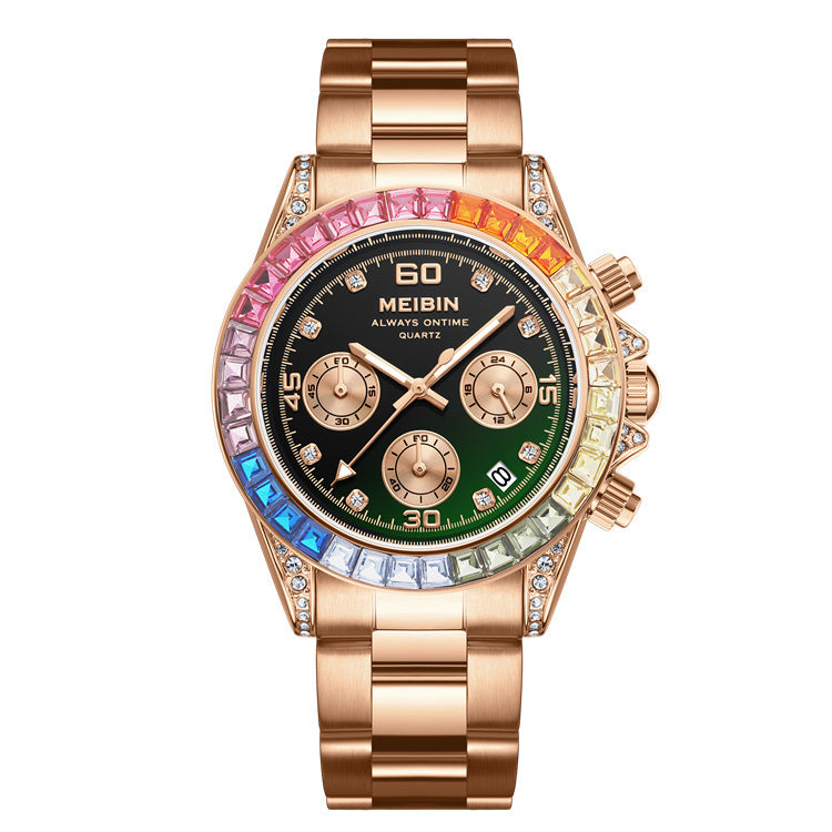 Ins Style Rainbow Circle Fashion Watch Sports Style Ladies Watch