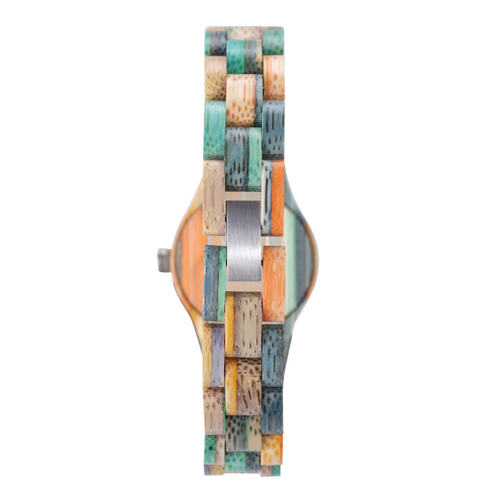 Women's Color Bamboo Fashion Quartz Watch