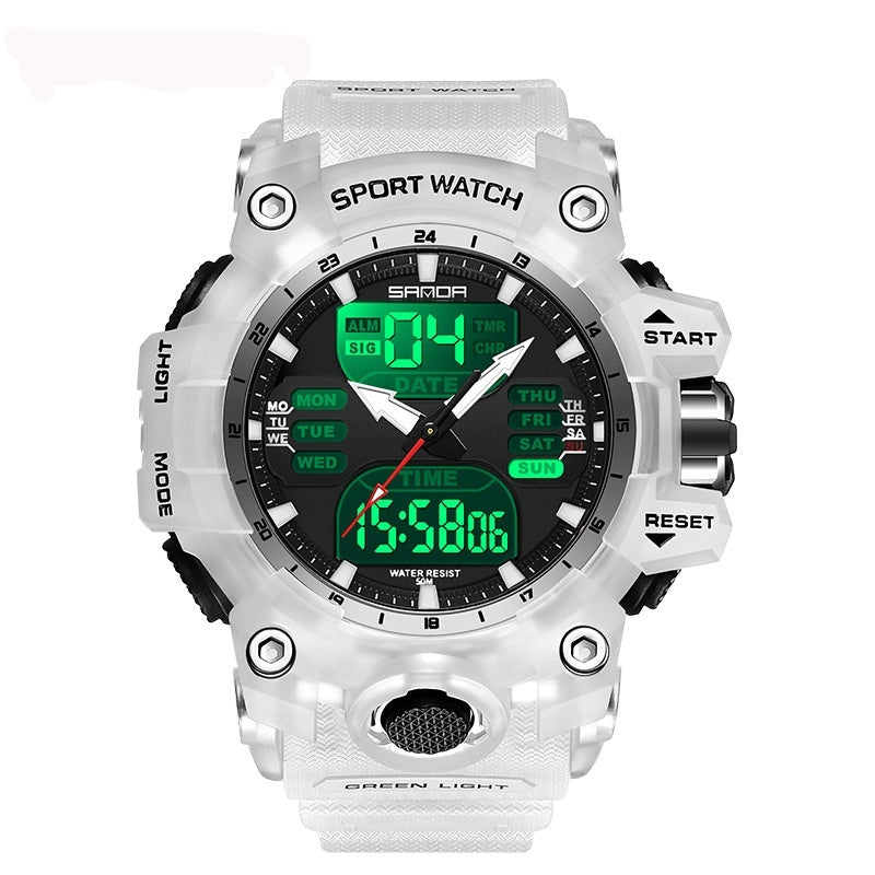 Multifunctional Men's Fashion Korean Style Waterproof Shockproof Transparent Watch