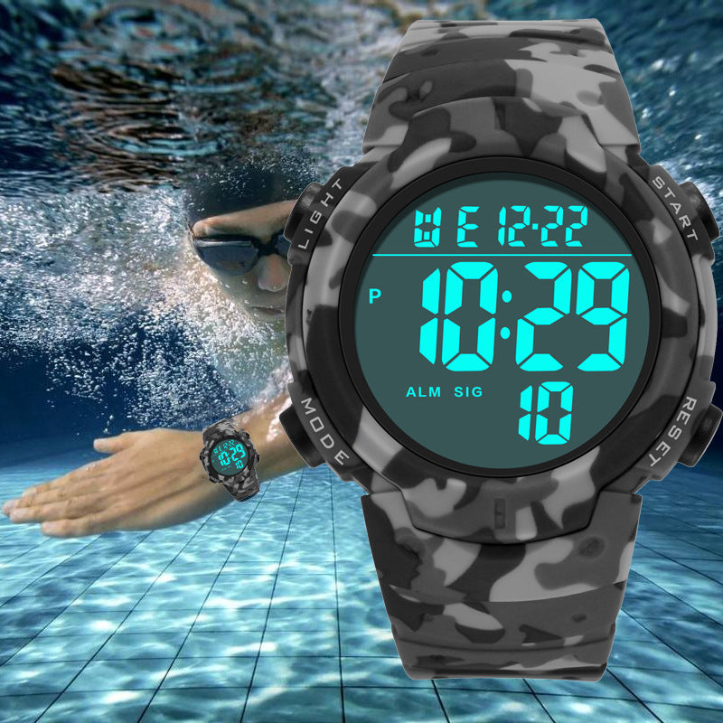 Multi Functional Waterproof Male Student Sports Electronic Watch