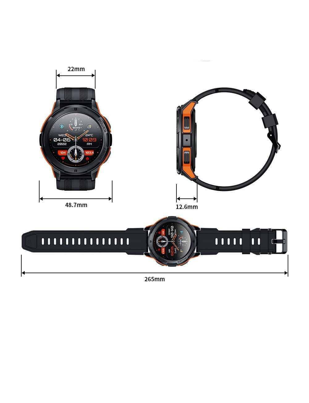 Smart Watch Outdoor Three-proof Sports Bluetooth Calling