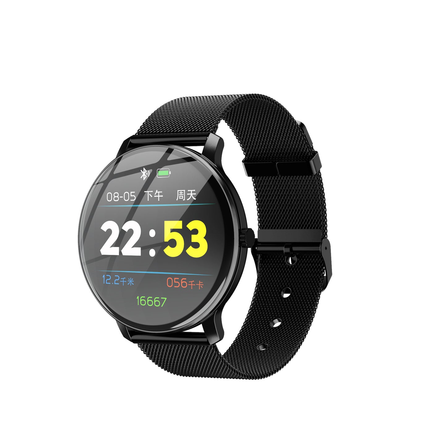 Compatible with Apple , Smart Round Screen Waterproof Sports Bracelet Multi-function Watch