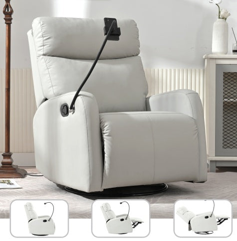 Modern Small Rocking Chair, Swivel Recliner, Bedroom Chair