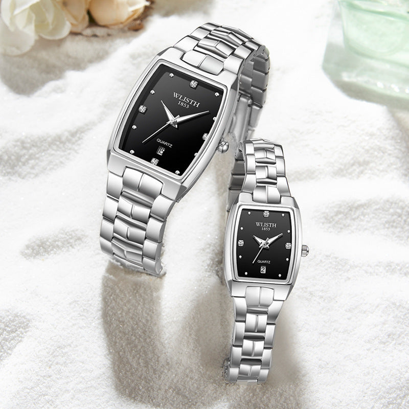 Quartz Watch Fashion Trend Luminous Square Steel Belt Waterproof