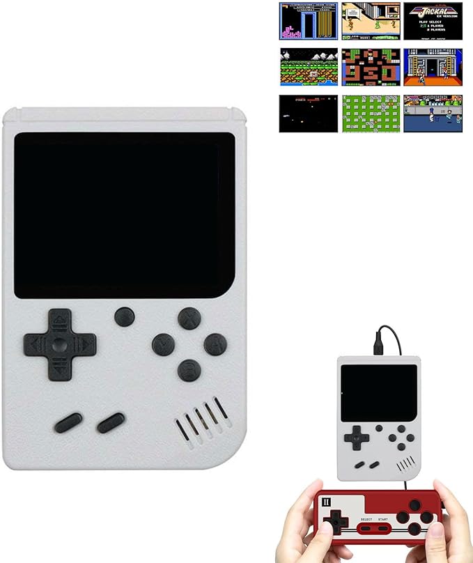 Handheld Game Console, Tiny Tendo 400 Games, Portable Retro Video Game Console, Tinytendo Handheld Console, 400 In 1 Game Console With Game Controller, Support 2 Players Play On TV