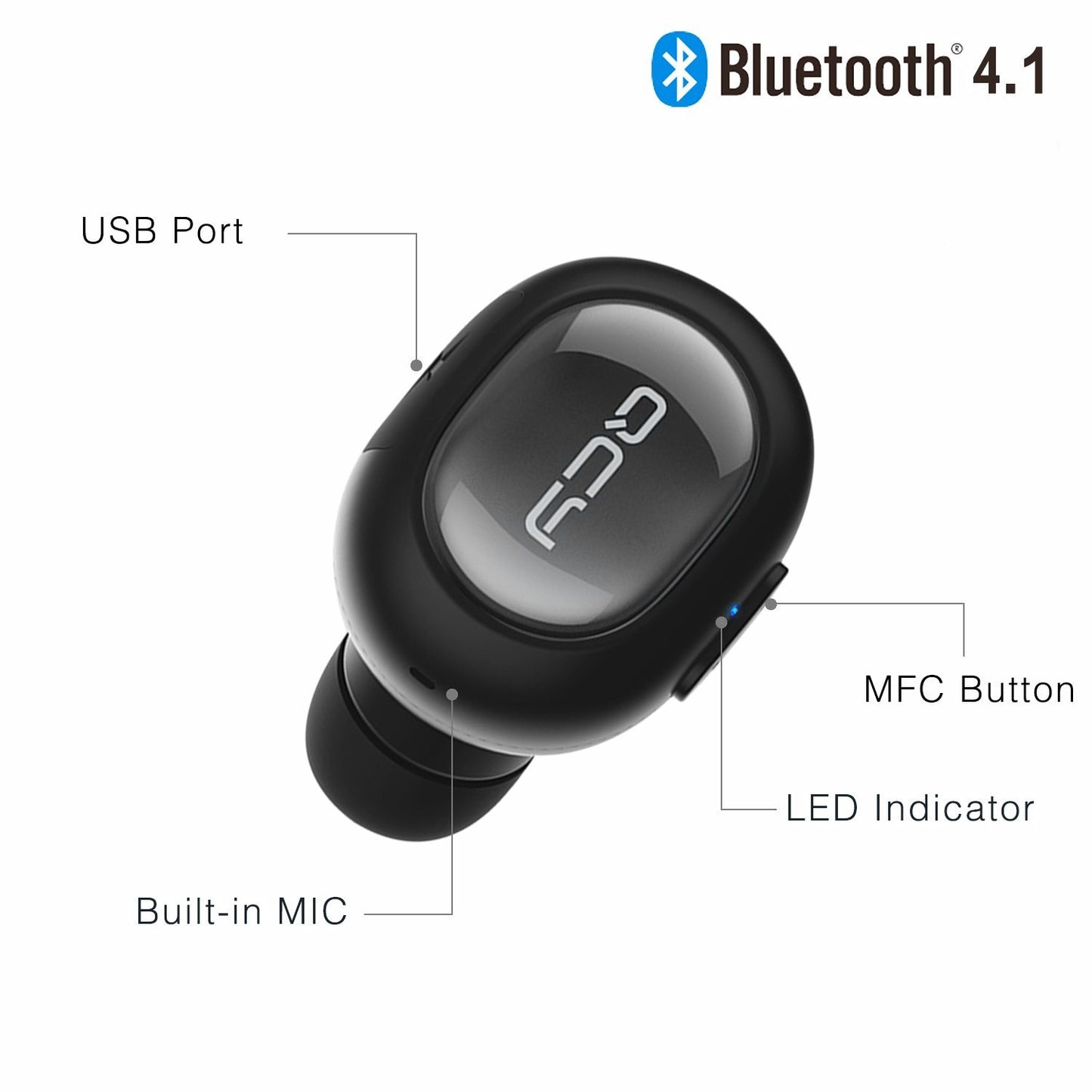 QCY Combination Sets Q26 Car Calls Earphone Bluetooth Headset And Portable