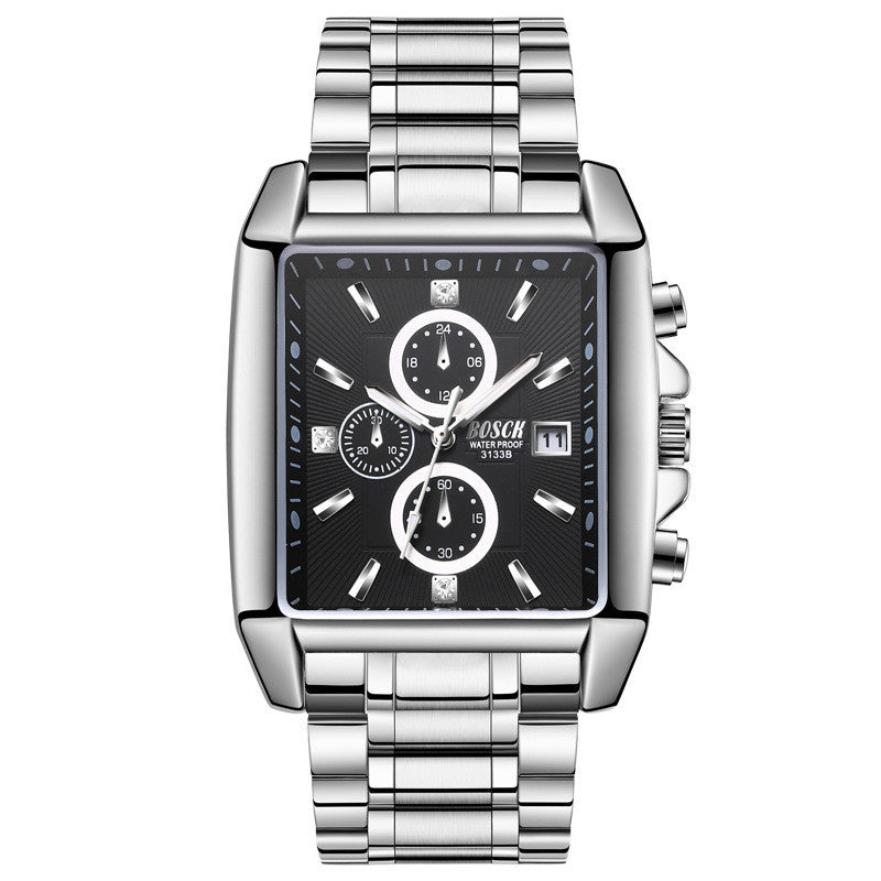 Men's Square Steel Band Watch