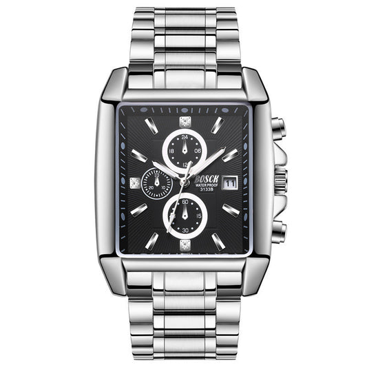 Men's Square Steel Band Watch