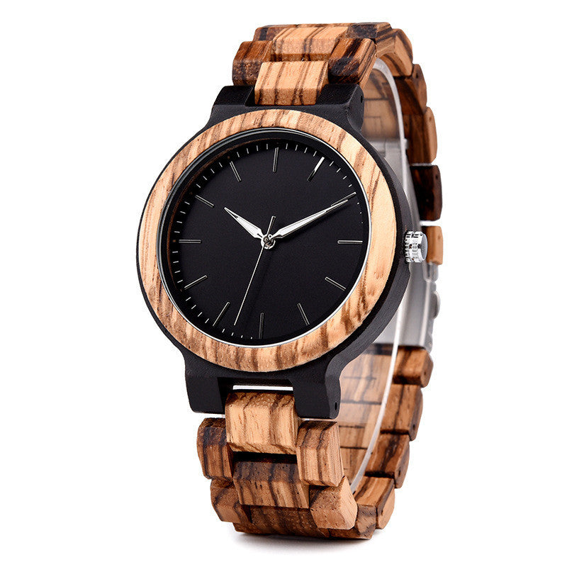 Luminous pointer wooden Watch