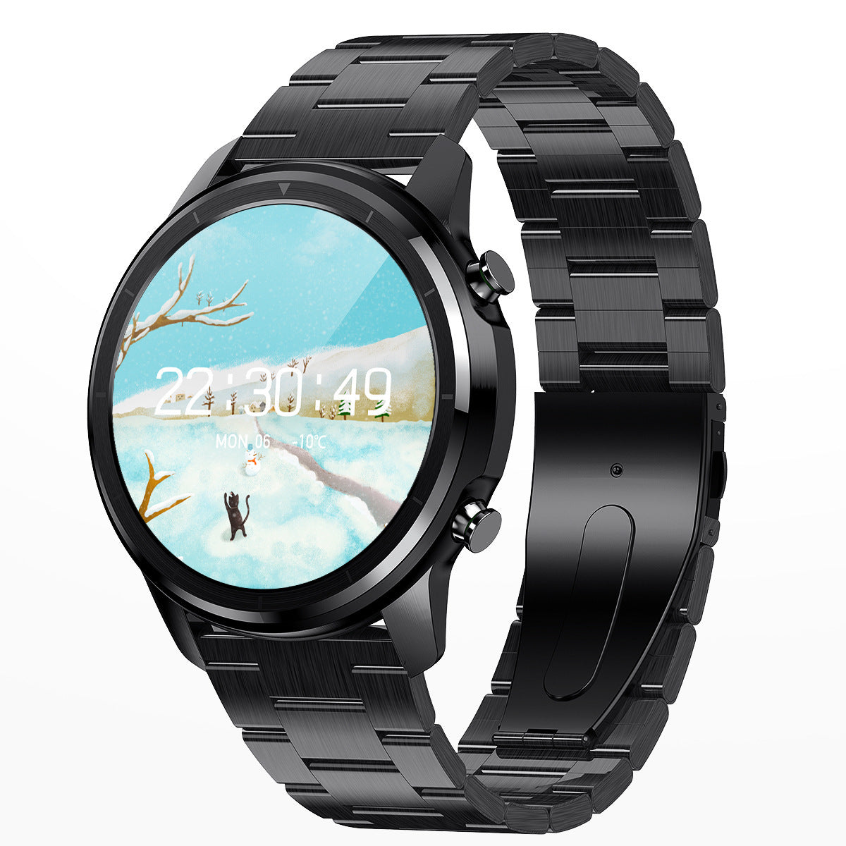 Full circle full touch high-definition IPS color screen multi-function heart rate smart watch