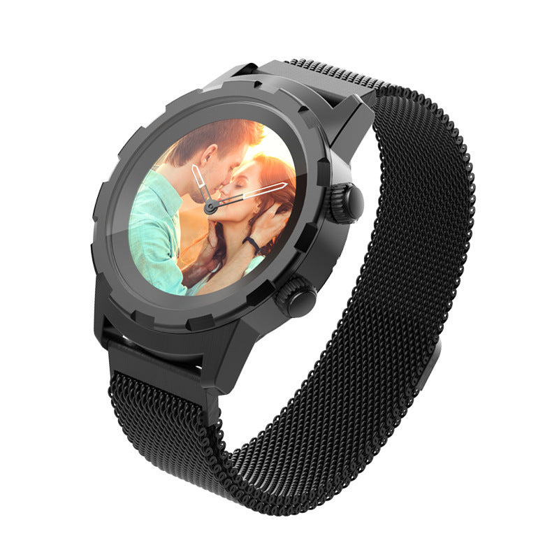 Stainless Steel Full Touch Heart Rate Exercise Pedometer Smart Watch