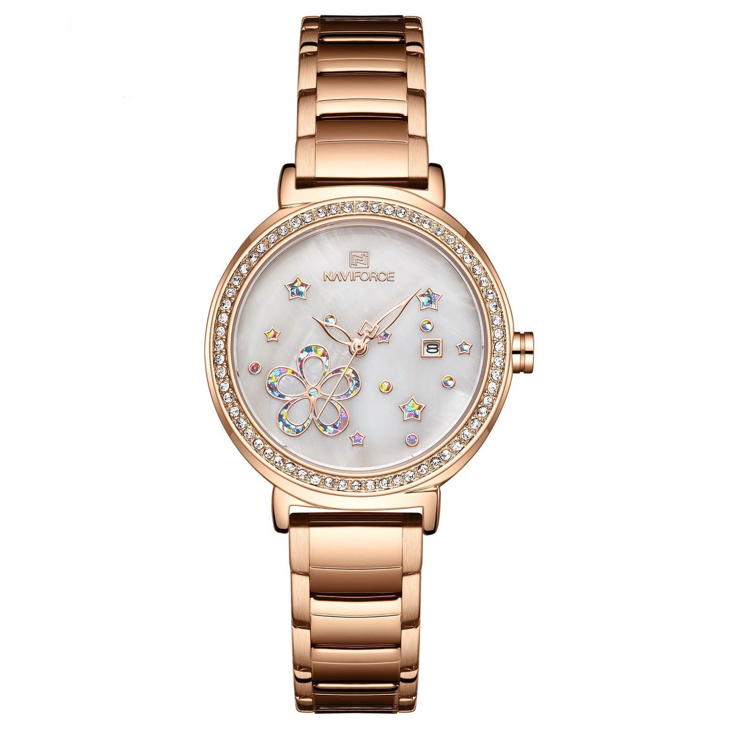 Steel Belt Flower Lady Stainless Steel Quartz Watch