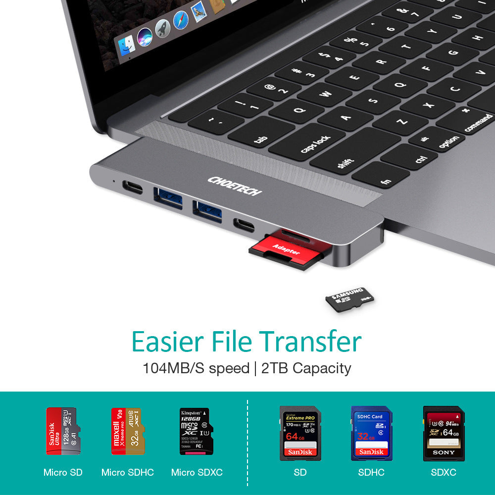 Type C Adapter SD/Micro SD Card Reader