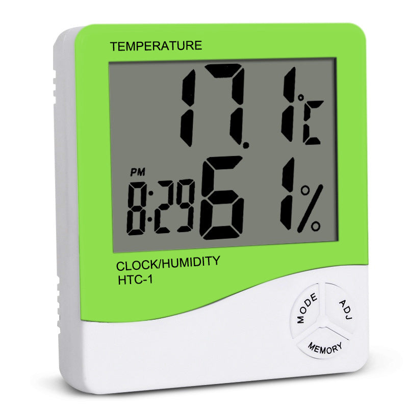 LCD Digital Thermometer Hygrometer Weather Station HTC-1 HTC-2 Temperature Humidity Tester Clock Alarm Wall Sensor Probe LCD