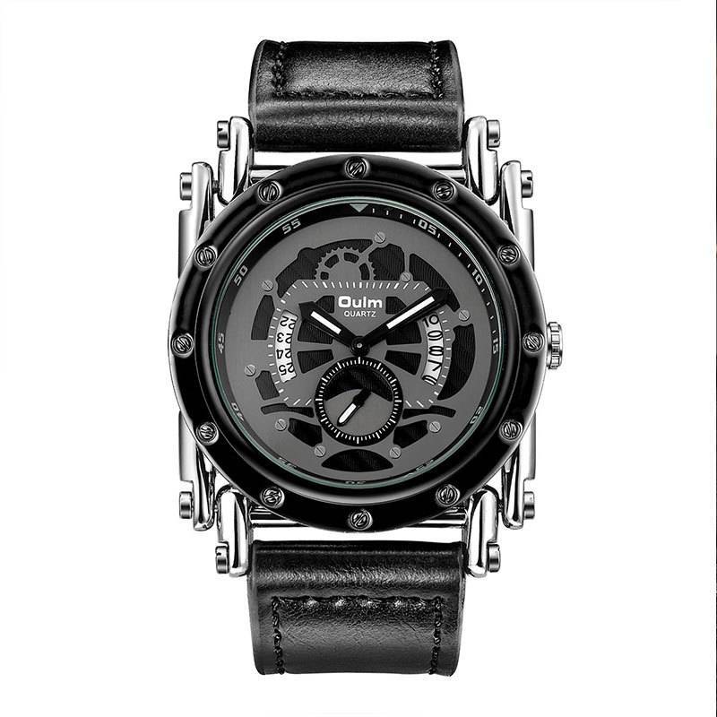 Personalized steel straight man calendar watch