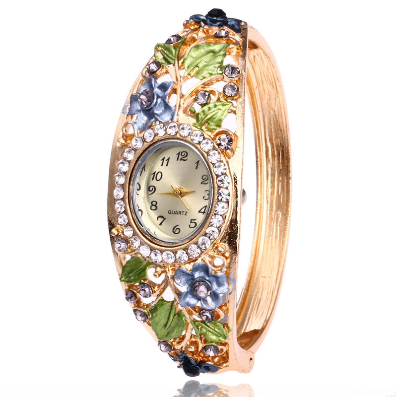 Flower diamond bracelet watch ladies bracelet watch