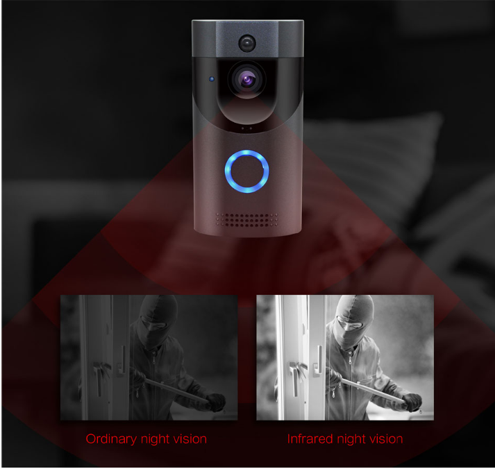 Home alarm smart wifi video doorbell wireless video intercom doorbell mobile phone remote video sea H1 program