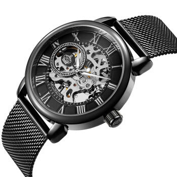 Hollow through the bottom manual mechanical men's watch