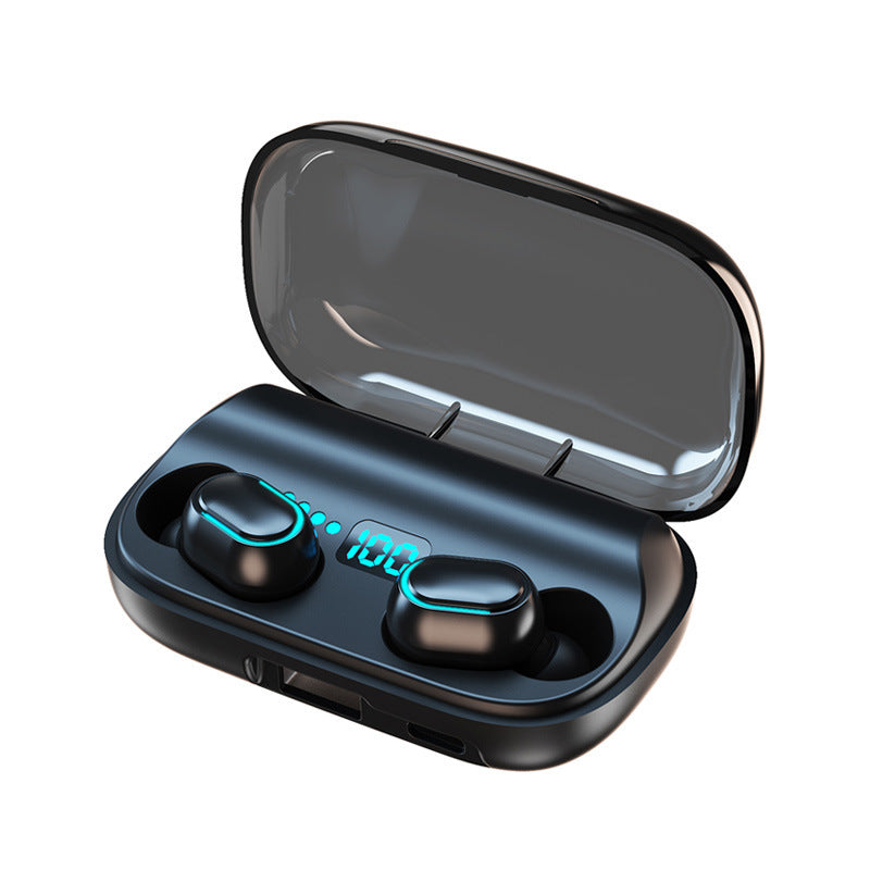 Stereo audio earphone with charging compartment