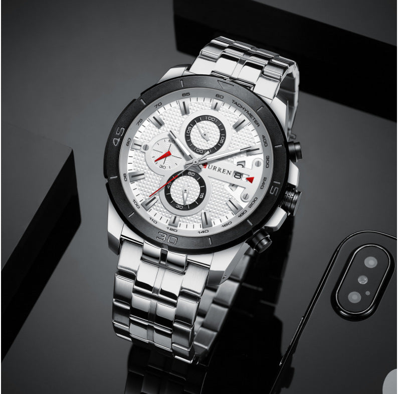 Six needle multifunctional quartz watch