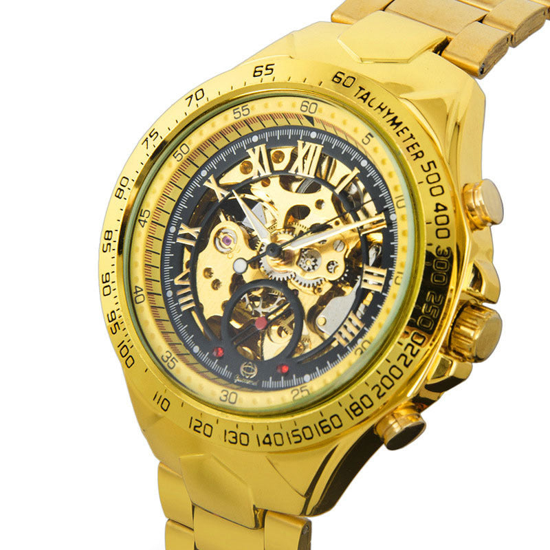 Automatic hollow-out full gold mechanical Men's watch