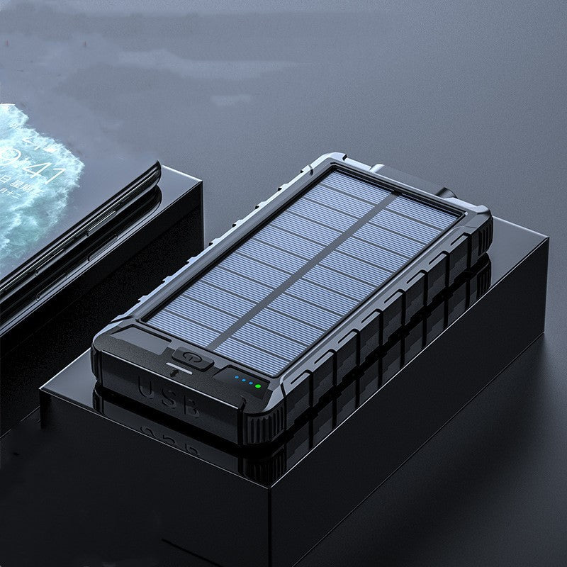 New solar wireless power bank Outdoor PD fast charging ultra-large capacity 20000 mAh power bank