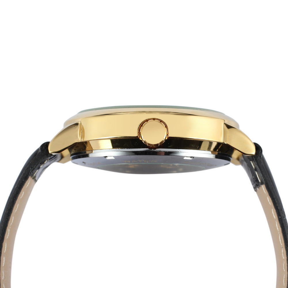 Golden stylish roman numeral watch