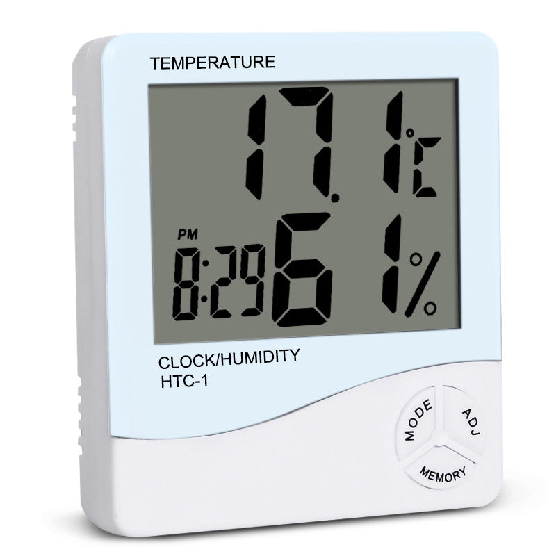 LCD Digital Thermometer Hygrometer Weather Station HTC-1 HTC-2 Temperature Humidity Tester Clock Alarm Wall Sensor Probe LCD