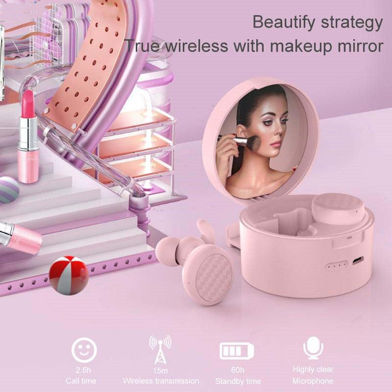 Makeup mirror headset