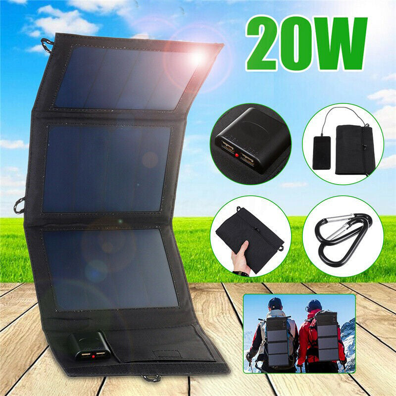 Folding solar charger