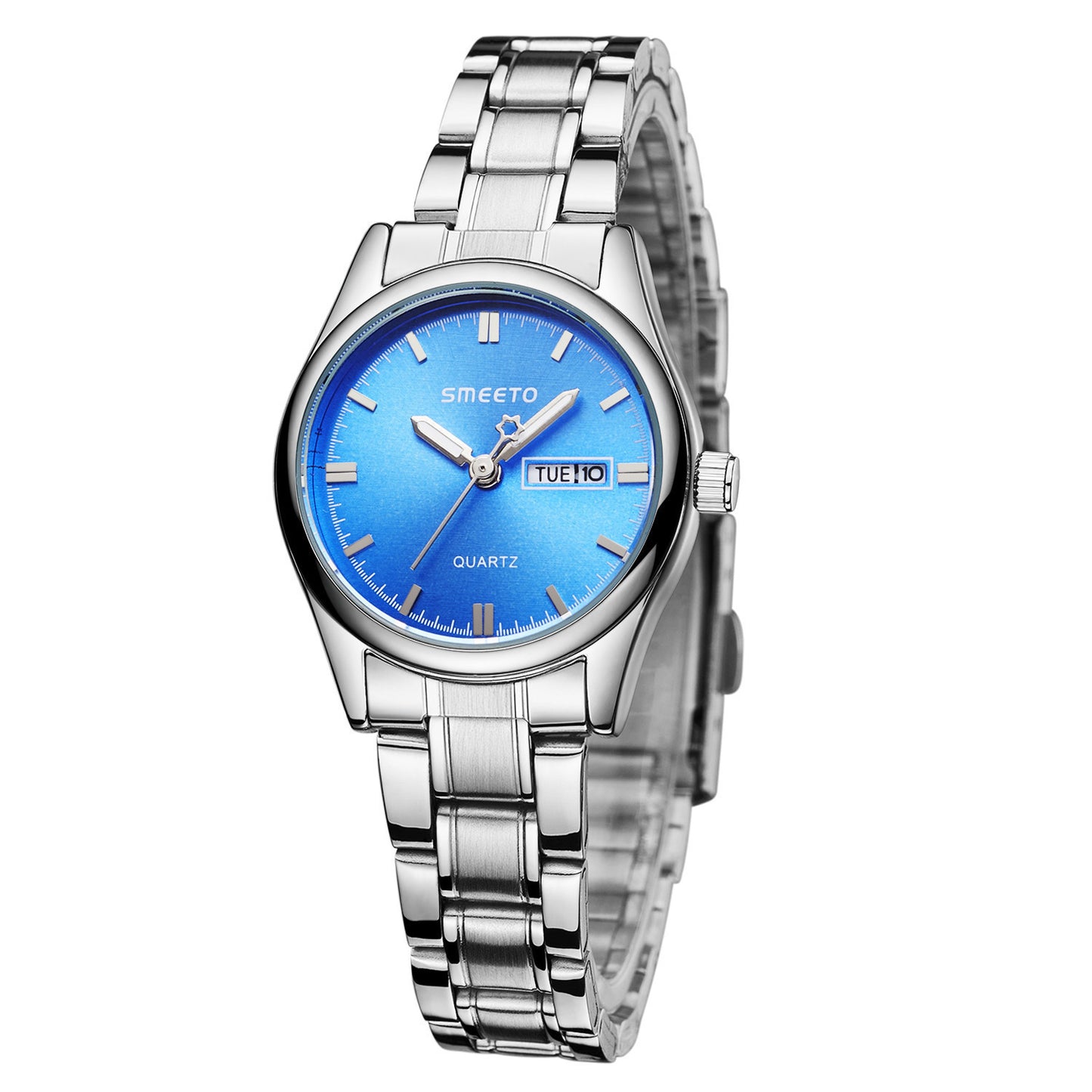 Smeeto stainless steel steel strap ladies watch