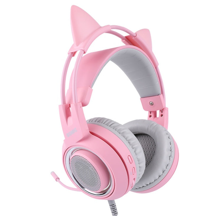 G951 Gaming Headset USB 7.1 Virtual Surround Sound Headsets LED Cat Ear Headphones