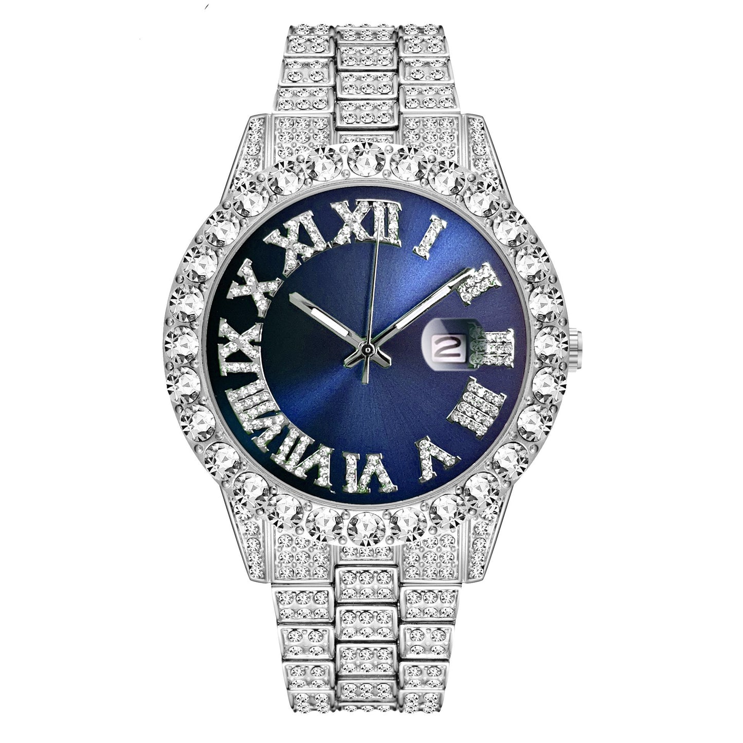 Diamond waterproof quartz watch