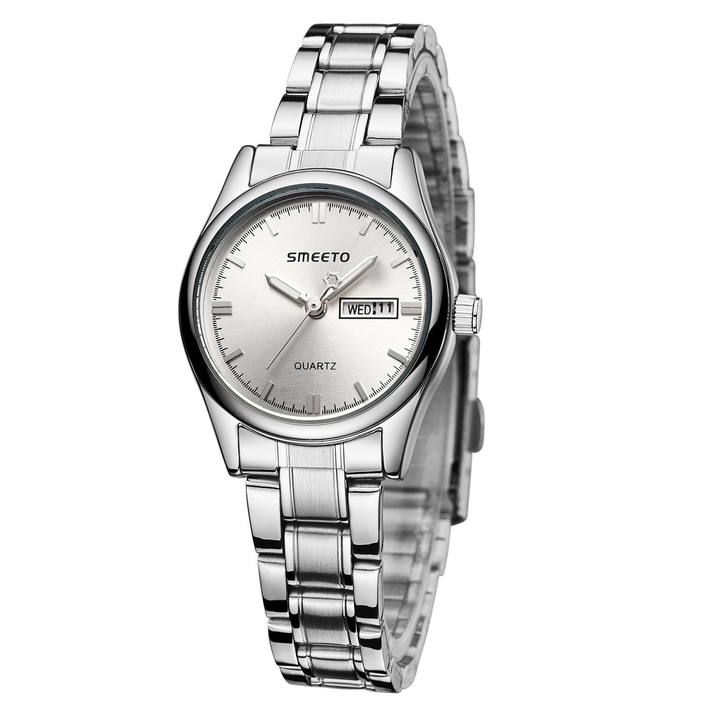 Smeeto stainless steel steel strap ladies watch