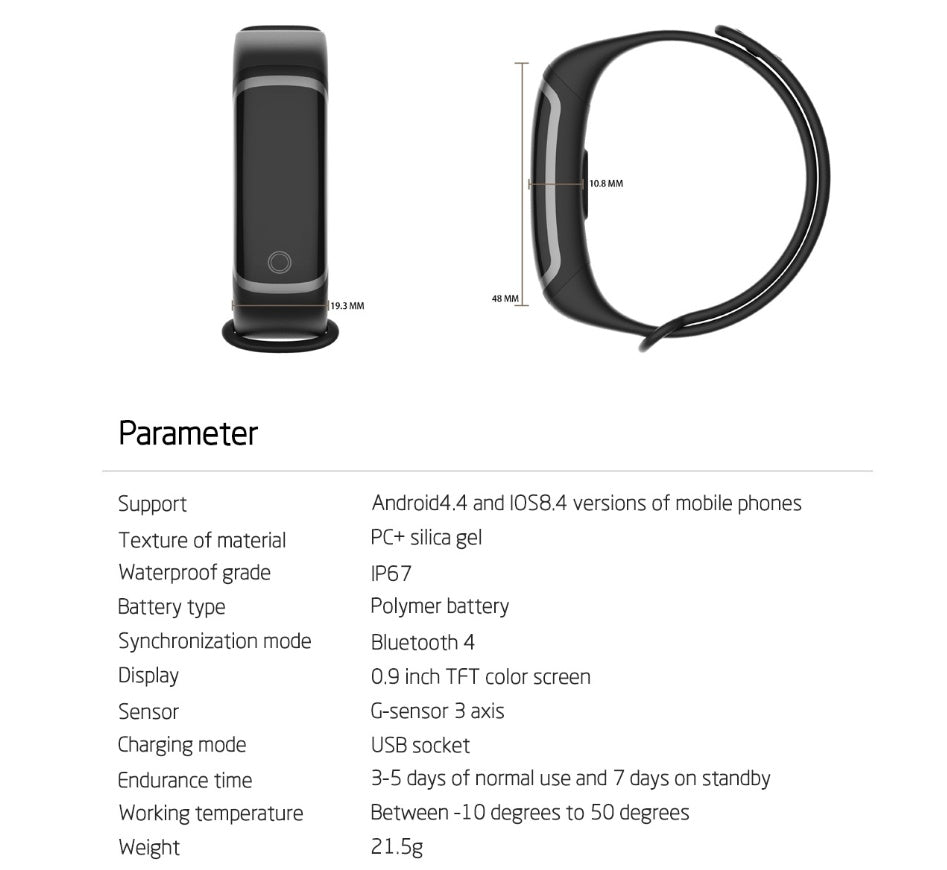 M4 Heart Rate and Blood Pressure Health Monitoring Waterproof Ring for Running