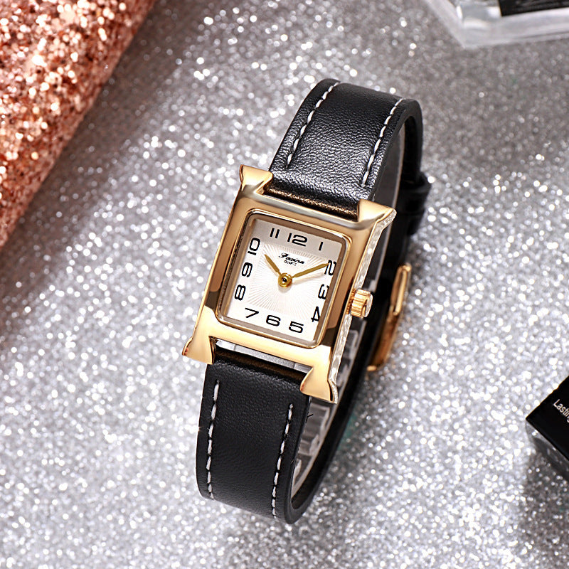 Casual square ladies watch