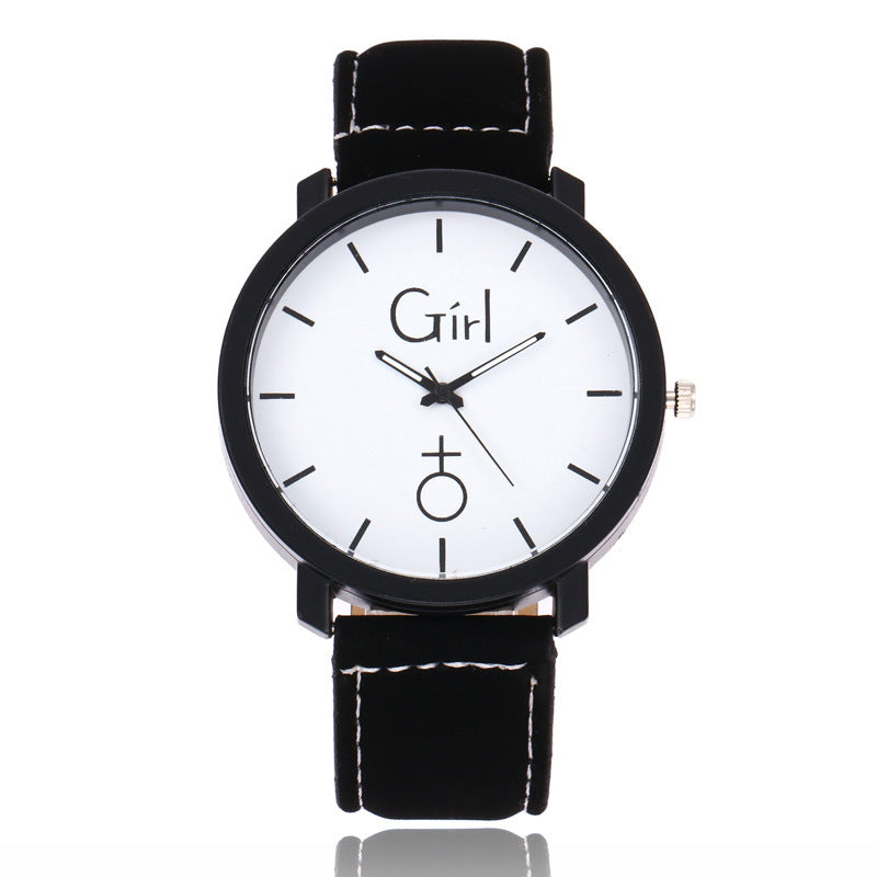 Velvet belt personality graffiti watch