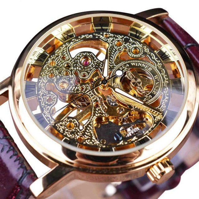 T-Winner Full Hollow Men's And Women's Couple Mechanical Watch