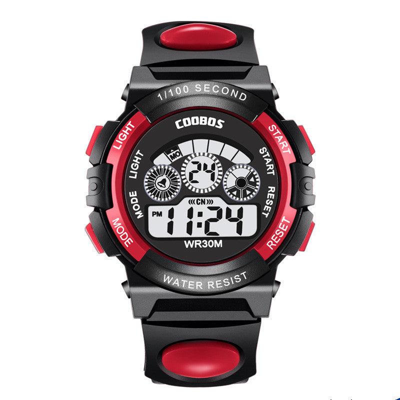 Trendy Waterproof Luminous Fashion Children's Digital Watch Outdoor Anti-Fall Running