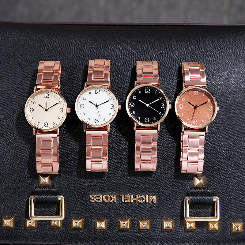 New Style Watch Ladies Stainless Steel Belt Ladies Watch Casual Fashion Student Watch