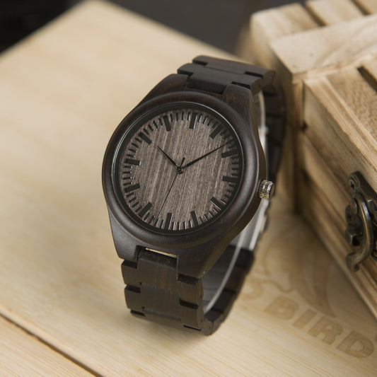 Wood watch wooden hand mounted bamboo watch