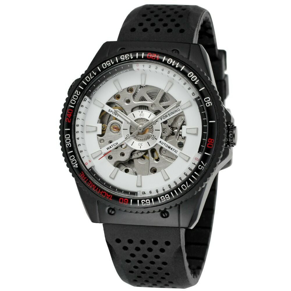 Automatic Hollow Mechanical Watch Men's Silicone Strap Watch