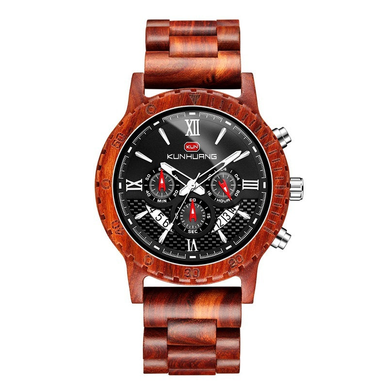 Wooden Watch Men's Multifunctional Sports Wooden Watch