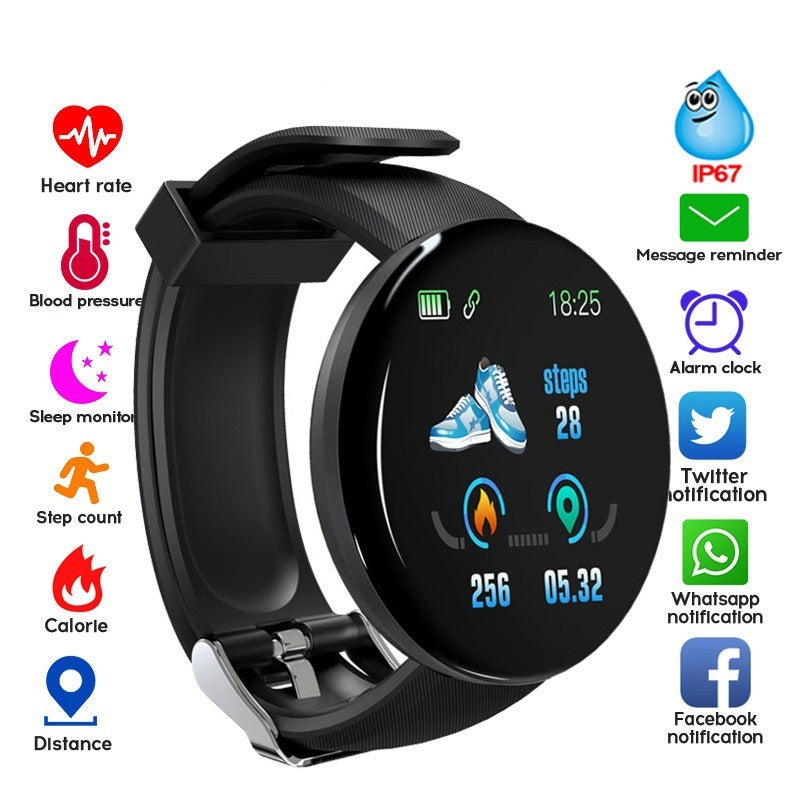 Sports Pedometer Waterproof Sleep Heart Rate Health Fashion Watch