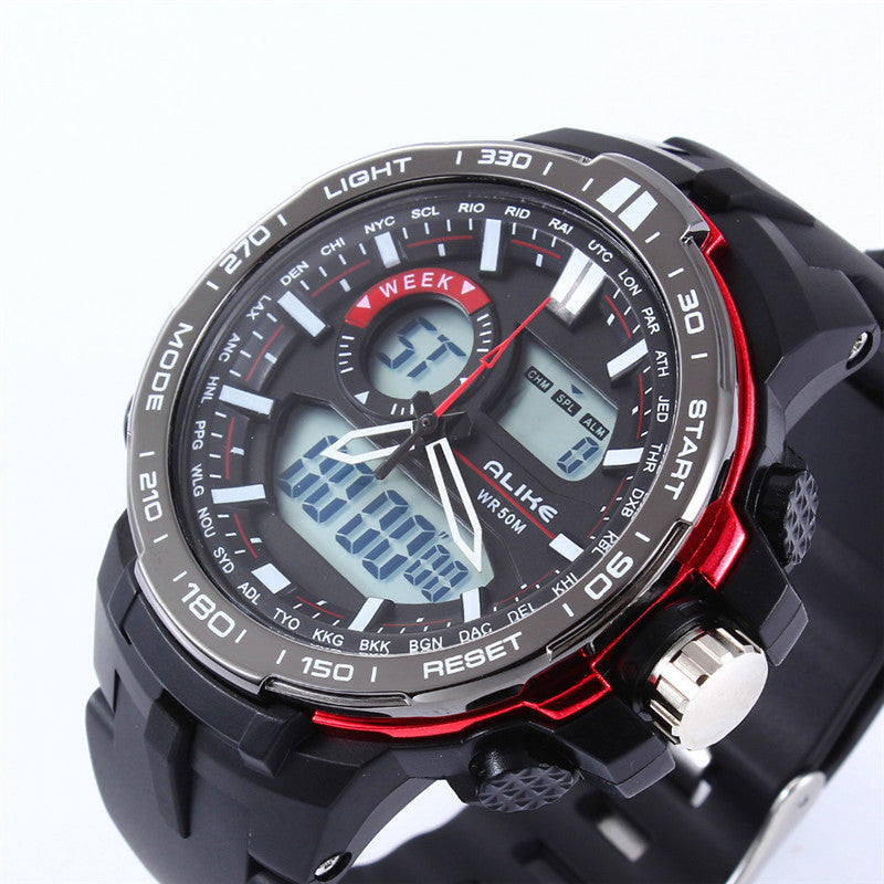 Men's Dual Movement Luminous Multifunction Sports Watch